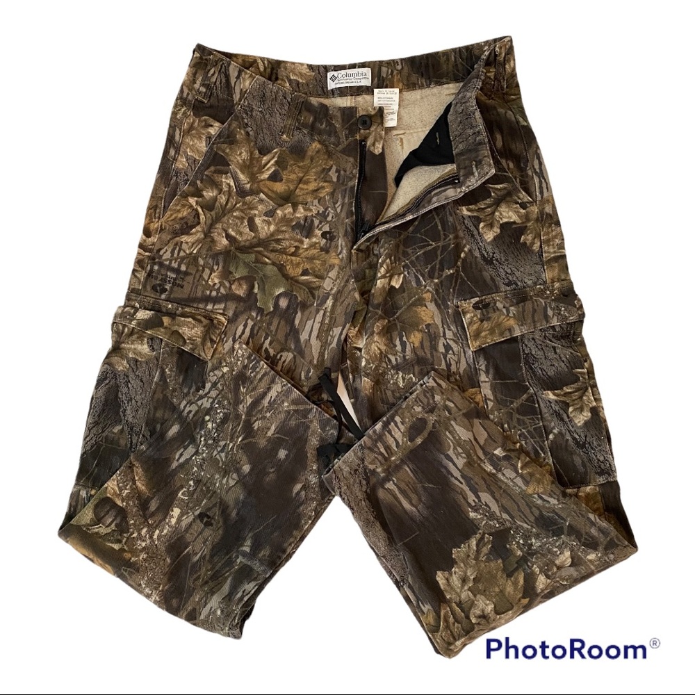 Columbia Hunting Camo Sportswear Utility pants size 32 x 28 Mossy Oak Break up